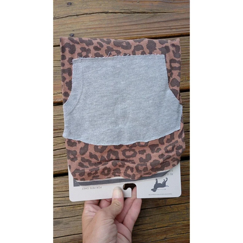 Animal Print Pup Hoodie, Size Medium
